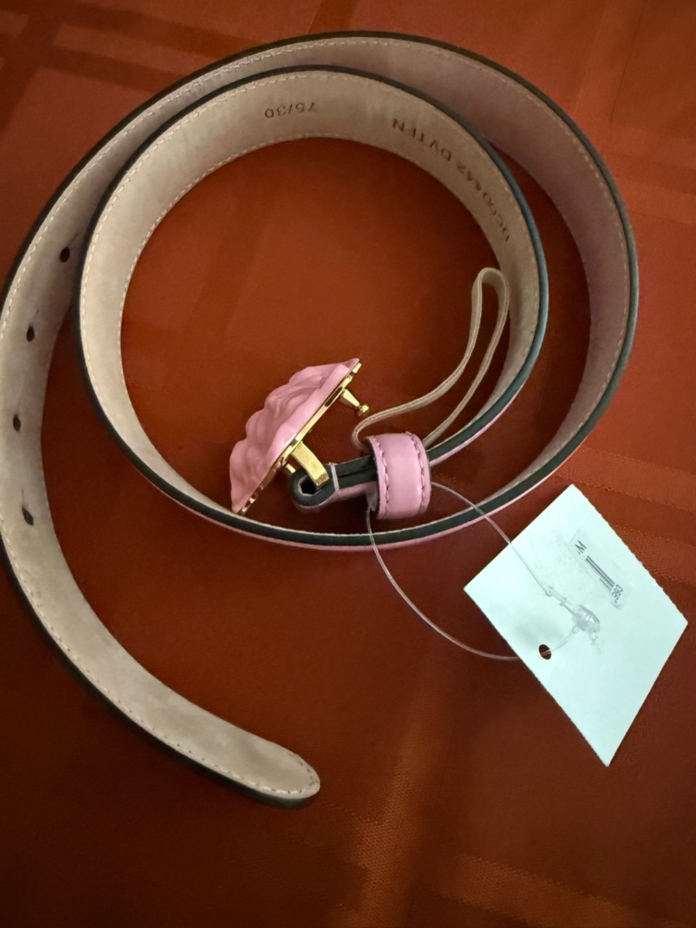 Versace Pink Medusa Resin Belt Charm - Picture 2 of 8